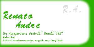 renato andre business card